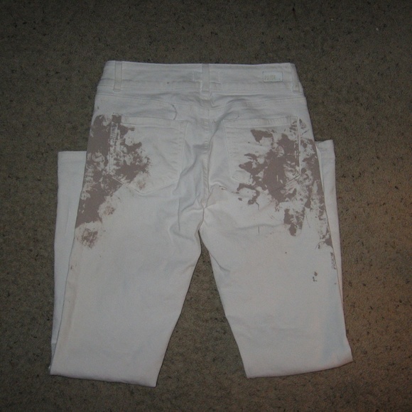 Paige Paint Splatter White Jeans - 29 - Picture 2 of 7